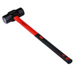14lb Sledgehammer Fibreglass Shaft Rubber Grip Handle Sledge Lump Hammer Voche®