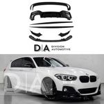FOR BMW 1 SERIES F20 F21 BODY KIT SPLITTER DIFFUSER SIDE SKIRT GLOSS BLACK 15-19