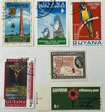 British Guiana & Guyana, Mixed Collection of 6 Singles, 1950s–1968 #LN1666