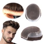 Mens Human Hair Replacement System Natural French Lace Skin Toupee for Men Q6
