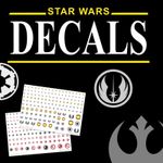 Star Wars Decals - Water Transfers -  Rebel Imperial Republic CIS Sith Mando