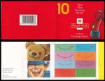 1991 GB Greetings Smiles 10 x 1st Class Stamps KX3 Barcode Booklet