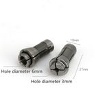 2pcs/set Die Grinder Router 3/6mm Adapter Chuck Shank Drill Collet Holds Chuck