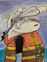 1989 Murray Ball FOOTROT FLATS Promo Poster NZ Water Safety Council ANZ Bank