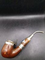 Vintage White Metal Mounted Smoking Pipe Needs Work Possibly Middle Eastern