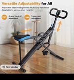 MERACH Foldaway Exercise Bike, Adjustable Seat, LCD Time/Calories, Grey/Blue