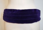Vintage Moss Bros Covent Garden Velvet Cummerbund Purple Adjustable Formal Waist