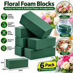 6x Premium Wet Florist Foam Bricks Floral Flower Fresh Display Arrangement UK
