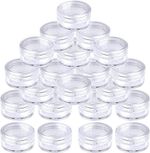 50 Pack 5Ml Empty Plastic Cosmetic Jars with Clear Lids