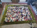 Antique Crazy Quilt Approx 5ft x 6ft 1880's Dates