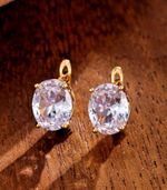 18K ROSE GOLD FILLED FLAME HOOP EARRINGS MADE WITH SWAROVSKI CRYSTALS GIFT  ##20