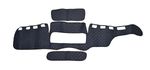 Right Hand Drive Black Blue Stitches Dashboard Panel Mats for MAN TGX 2007-2019#