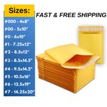 All Sizes 1-500 Kraft Bubble Mailers Padded Envelopes Shipping Mailing Bags