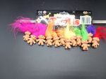 Vintage 1998 Troll Keychain Pencil Topper On Original Card 12 On Card Rare