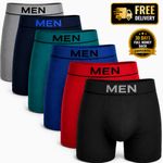 3 6 12 Pack - Men's Boxer Briefs Soft Stretch Breathable Trunks Plain S-XL