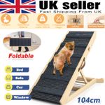 7 Adjustable Heights Dog Pet Ramp Foldable Stairs Non-Slip Ramp for Car Bed Sofa