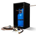 Steel Gas Locker for 7kg Butane Bottle (Bulkhead regulator) Camper Motorhome RV