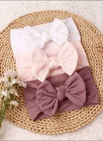 3pcs Baby & Toddler Soft Bow Headbands Set | Stretchy Nylon Hair Bands
