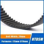 HTD5M Rubber Closed Loop Synchronous Timing Belt Perimeter 175-3770mm Width 20mm