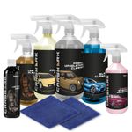 Car Interior Cleaning Kit, 8-Piece Cleaning Kit with 2 x Cloths, CARSHARK
