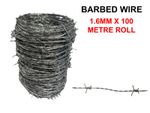 Galvanised High Tensile Barbed Wire 1.6mm x 100 Metres Security Fencing Garden