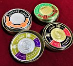 Qatar Rare Beautiful Antique 1966 Gold Silver Foil Coin Stamps 4 Mint Values **