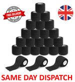 BLACK TATTOO SELF-ADHESIVE GRIP TAPE ELASTIC BANDAGE WRAP COVER 5CM X 4.5M