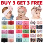 Baby Rabbit Headband Floral Elastic Bowknot Hair Band Girls Bow-knot Newborn Bow