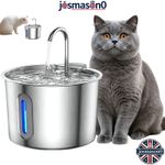 Stainless Steel Pet Water Fountain,with Super Quiet Drinking Bowl 2.2L