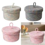 Storage Basket Woven Rattan Storage Box With Lids Laundry Baskets Makeup