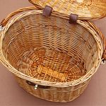 Bike Cycling Wicker Basket Bicycle Cycling Basket Lid Carry Handle For Outdoor