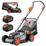 Outsunny 18V Cordless Lawnmower with 2 x 4Ah Batteries and Charger