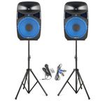 Vonyx VPS122A 12" Bluetooth Party Speaker with Lights & Stands 800W