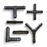 Plastic Hose Joiner Straight T-Piece, Y, X, Elbow & Reducers for Air Fuel Water