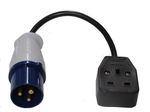 Fly Lead Socket Converter 13A Socket to CEE Plug (Cable Caravan RV Motorhome)