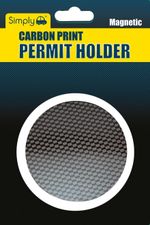 Carbon Black Magnetic Car Tax Disc Holder Windscreen Parking Permit for all Cars