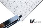 ND Fissured Suspended Ceiling Tile 595x595 and Polished Chrome Grid per 20m2 (v)