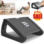 Adjustable Office Ergonomic Foot Rest Under Desk Foot Stool w/ Massage Roller