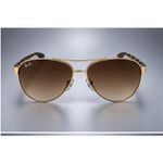 Ray-Ban Aviator-Style Sunglasses — Gold with Brown Gradient Lense RH-122