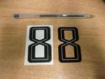 2x GUY MARTIN race number 8 - Black & White Stickers / Decals  - 65mm