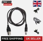 1M USB Port To 5.5 x 2.1mm 5V DC Barrel Jack Power Cable charger Connector UK