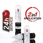 MATT BLACK ALLOY WHEEL TOUCH UP PAINT PEN BRUSH FOR SCRATCH CURB DAMAGE ETC