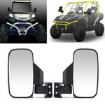 FOR Polaris 2Pcs Rear View Mirror Kit UTV Side Mirrors 1.75"/2" Clamp Roll Cage