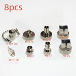 8pcs Optical Power Meter Accessory SC/FC/ST/LC Adapter Fiber Power Converter VFL