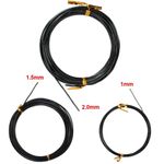 3 Rolls Bonsai Training Wire Anodized Aluminum 1.0 1.5 2.0mm 15m Black
