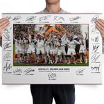 VILLA EUROPEAN LEAGUE 2026 SIGNED TEAM PHOTO PRINT WINNERS POSTER  A5-A1