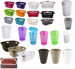 NEW PLASTIC LAUNDRY WASHING CLOTHES STORAGE BIN HIPSTER BASKET RECTANGULAR ROUND