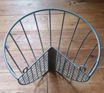 Vintage Solid Galvanised Steel External Corner Wall Hay Rack / Garden Planter 