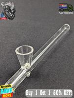 5.75" Clear Glass Tobacco Smoking Steamroller Style Pipe