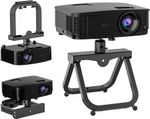 Projector Stand Mount 360° Adjustable Ceiling Wall Bracket Universal 1/4" Screw